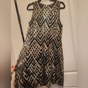 Size 14 black and sequin dress